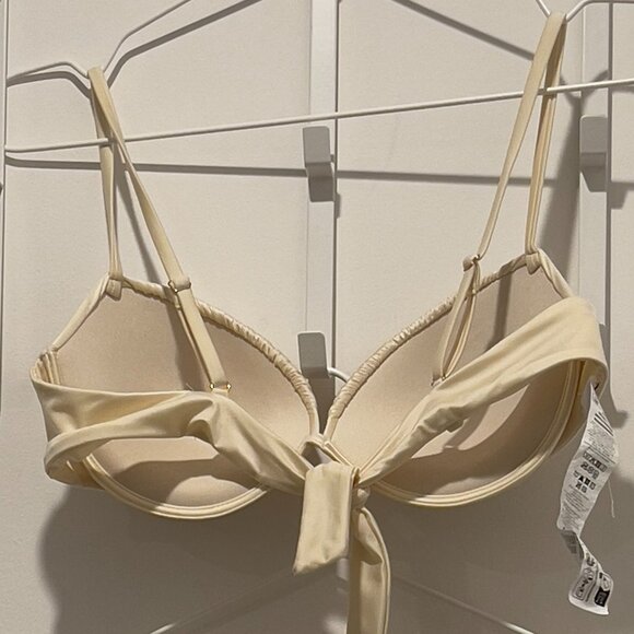 Graduated Padded Push Up Swimsuit Top Shiny Satin - Picture 4 of 5